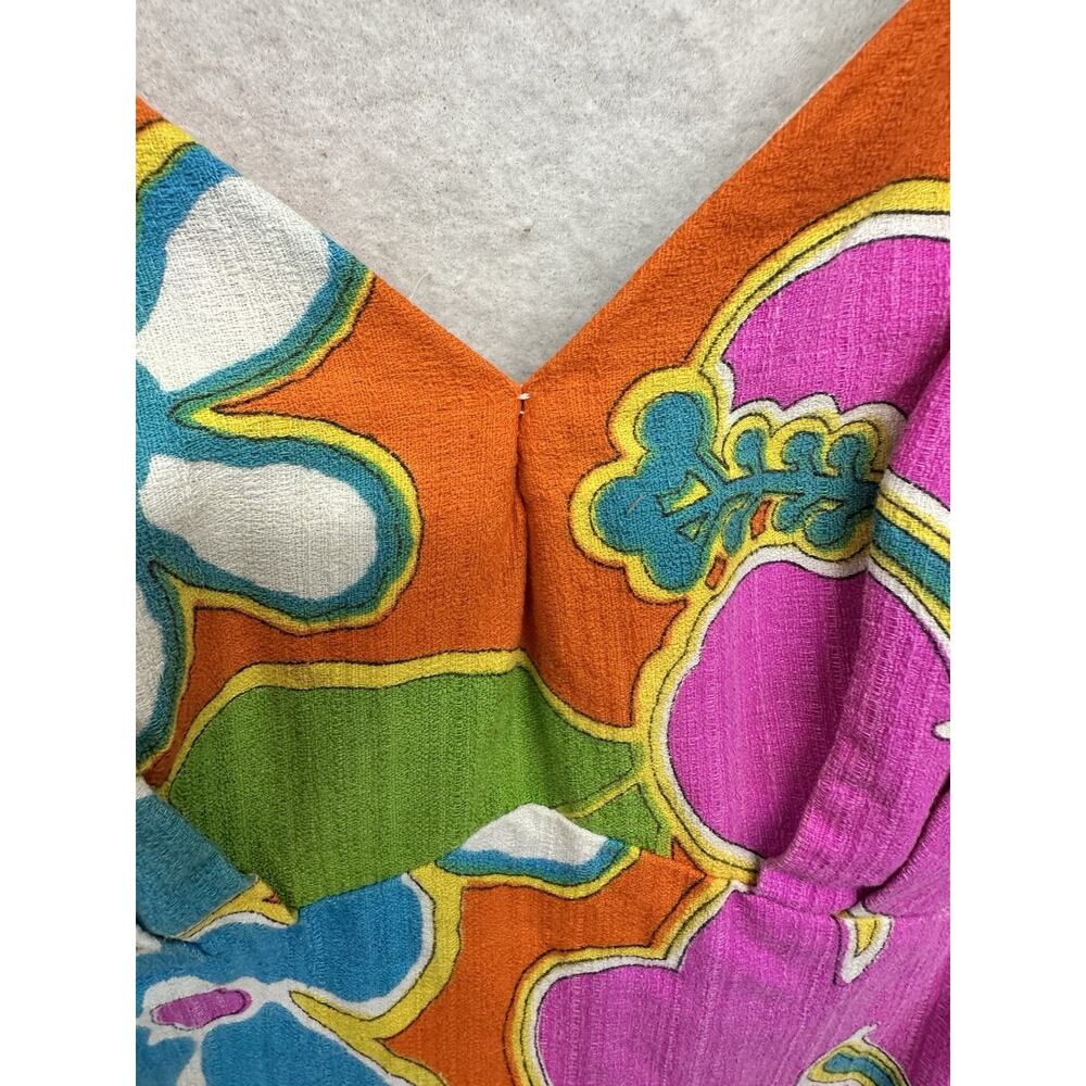 Vintage Dress Malihini Hawaii Designer Collection Maxi Floral Tiki Luau - Picture 5 of 15
